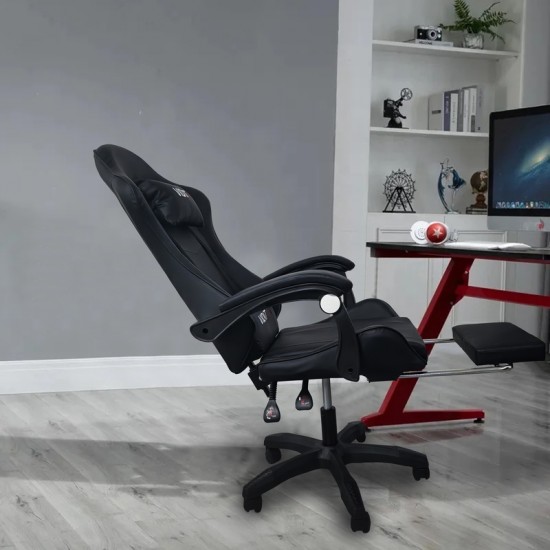 A6060 ΜΑΥΡΟ ΠΟΛΥΘΡΟΝΑ GAMING/ΜΕ ΥΠΟΠΟΔΙΟ 64X62X113-121εκ.