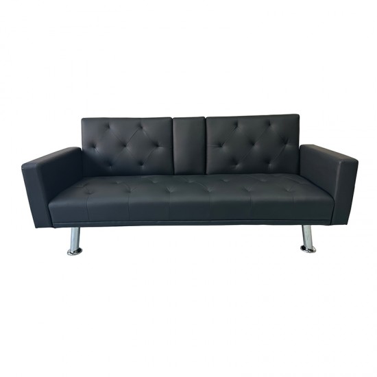 REST/ARMS BLACK PU ΚΑΝΑΠΕΣ-ΚΡΕΒΑΤΙ 188X88X79εκ.