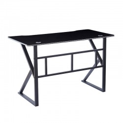 ΓΡΑΦΕΙΟ 120X60X75εκ.ΜΑΥΡΟ MDF/ΜΑΥΡΟ ΜΕΤΑΛΛΙΚΟ