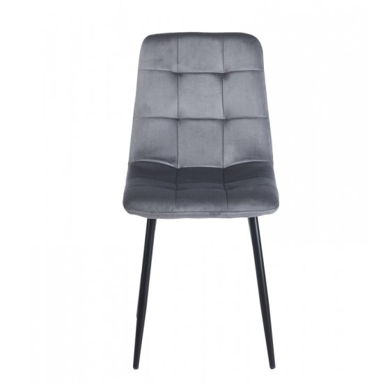 OSCAR GREY VELVET ΥΦΑΣΜΑ ΚΑΡΕΚΛΑ ΜΕΤΑΛΛΙΚΗ 43Χ51Χ90εκ.