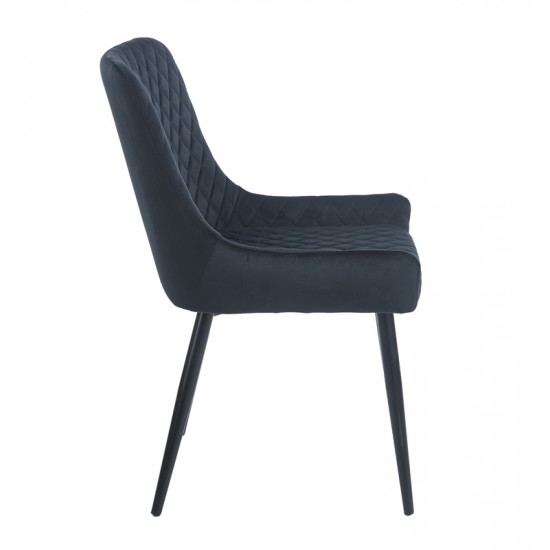 VANESA BLACK VELVET ΥΦΑΣΜΑ ΚΑΡΕΚΛΑ ΜΕΤΑΛΛΙΚΗ 46X62X86εκ.