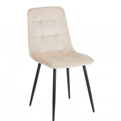 OSCAR BEIGE VELVET ΥΦΑΣΜΑ ΚΑΡΕΚΛΑ ΜΕΤΑΛΛΙΚΗ 43Χ51Χ90εκ.