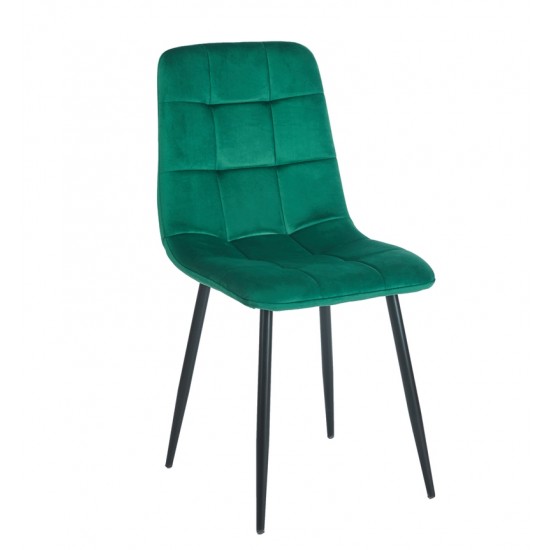 OSCAR GREEN VELVET ΥΦΑΣΜΑ ΚΑΡΕΚΛΑ ΜΕΤΑΛΛΙΚΗ 43Χ51Χ90εκ.