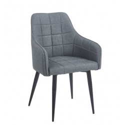 CAMERON GREY ΥΦΑΣΜΑ ΠΟΛΥΘΡΟΝΑ ΜΕΤΑΛΛΙΚΗ 58X56X87εκ.