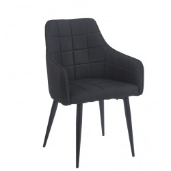 CAMERON BLACK ΥΦΑΣΜΑ ΠΟΛΥΘΡΟΝΑ ΜΕΤΑΛΛΙΚΗ 58X56X87εκ.