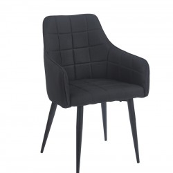 CAMERON BLACK ΥΦΑΣΜΑ ΠΟΛΥΘΡΟΝΑ ΜΕΤΑΛΛΙΚΗ 58X56X87εκ.