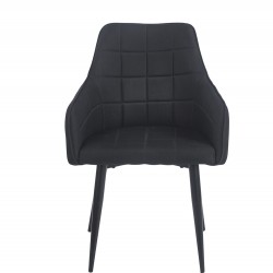 CAMERON BLACK ΥΦΑΣΜΑ ΠΟΛΥΘΡΟΝΑ ΜΕΤΑΛΛΙΚΗ 58X56X87εκ.