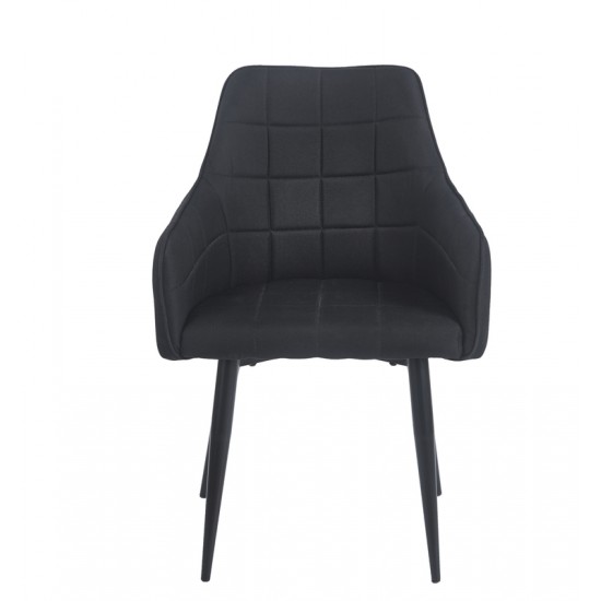 CAMERON BLACK ΥΦΑΣΜΑ ΠΟΛΥΘΡΟΝΑ ΜΕΤΑΛΛΙΚΗ 58X56X87εκ.