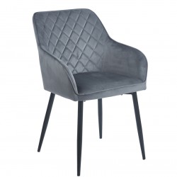 SIENA GREY VELVET ΥΦΑΣΜΑ ΠΟΛΥΘΡΟΝΑ ΜΕΤΑΛΛΙΚΗ 54X58X82εκ.