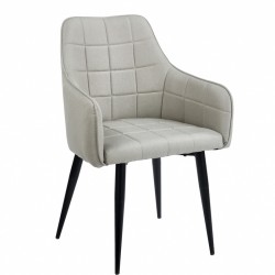 CAMERON L. BEIGE ΥΦΑΣΜΑ ΠΟΛΥΘΡΟΝΑ ΜΕΤΑΛΛΙΚΗ 58X56X87εκ.