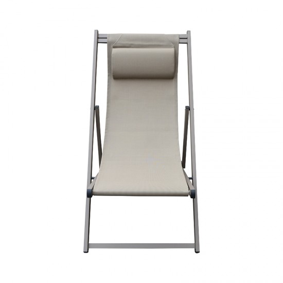 DEVIN ΣΕΖΛΟΝΓΚ CAPPUCCINO ΑΛΟΥΜΙΝΙΟΥ 58X95-102X78-95εκ.