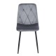 EVA GREY VELVET ΥΦΑΣΜΑ ΚΑΡΕΚΛΑ ΜΕΤΑΛΛΙΚΗ 43X55X90εκ.