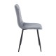 EVA GREY VELVET ΥΦΑΣΜΑ ΚΑΡΕΚΛΑ ΜΕΤΑΛΛΙΚΗ 43X55X90εκ.