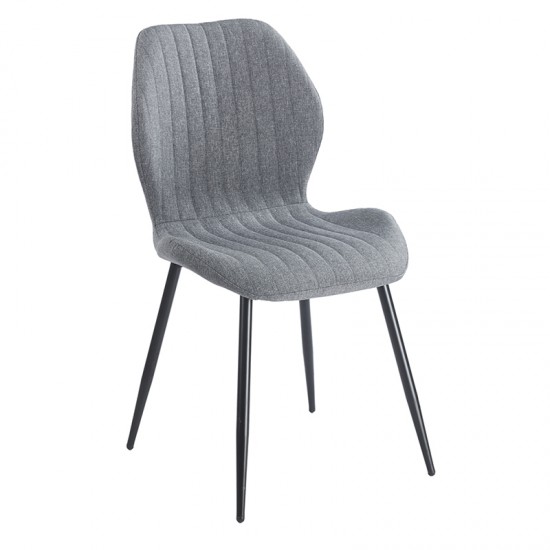 DYLAN GREY ΥΦΑΣΜΑ ΚΑΡΕΚΛΑ ΜΕΤΑΛΛΙΚΗ 48X53X74εκ.