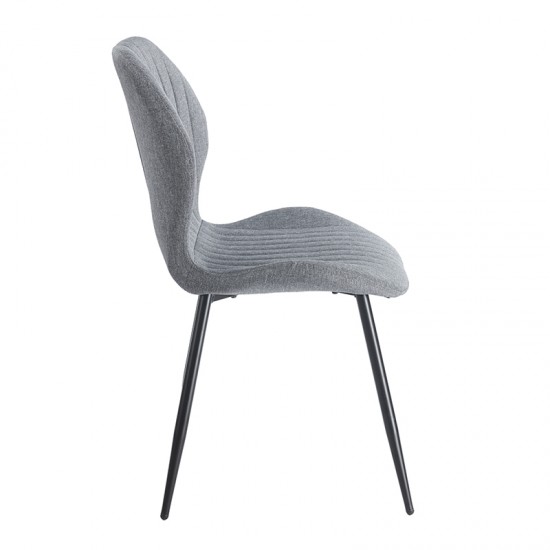 DYLAN GREY ΥΦΑΣΜΑ ΚΑΡΕΚΛΑ ΜΕΤΑΛΛΙΚΗ 48X53X74εκ.