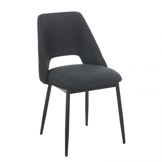 MADISON BLACK ΥΦΑΣΜΑ ΚΑΡΕΚΛΑ ΜΕΤΑΛΛΙΚΗ 45X54X83εκ.