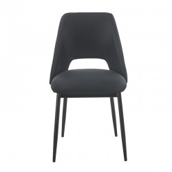 MADISON BLACK ΥΦΑΣΜΑ ΚΑΡΕΚΛΑ ΜΕΤΑΛΛΙΚΗ 45X54X83εκ.