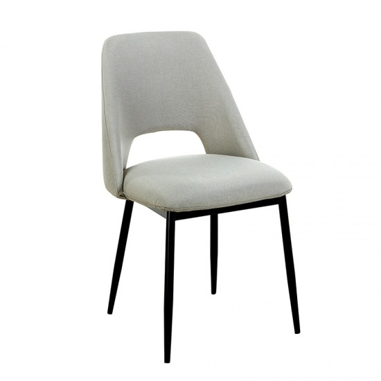 MADISON L. BEIGE ΥΦΑΣΜΑ ΚΑΡΕΚΛΑ ΜΕΤΑΛΛΙΚΗ 45X54X83εκ.