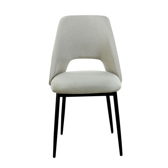 MADISON L. BEIGE ΥΦΑΣΜΑ ΚΑΡΕΚΛΑ ΜΕΤΑΛΛΙΚΗ 45X54X83εκ.