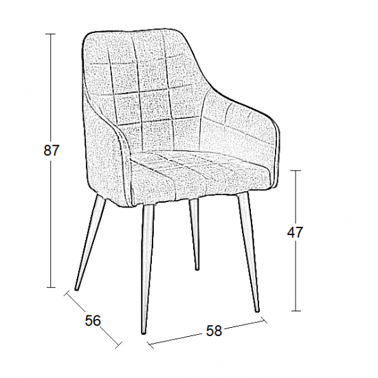 CAMERON L. BEIGE ΥΦΑΣΜΑ ΠΟΛΥΘΡΟΝΑ ΜΕΤΑΛΛΙΚΗ 58X56X87εκ.