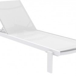 CASABLANCA ΞΑΠΛΩΣΤΡΑ WHITE/WHITE ΑΛΟΥΜ-ΠΟΛ/ΝΙΟΥ 74X190X31εκ.