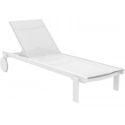 CASABLANCA ΞΑΠΛΩΣΤΡΑ WHITE/WHITE ΑΛΟΥΜ-ΠΟΛ/ΝΙΟΥ 190X74X31εκ.