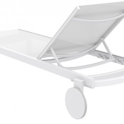 CASABLANCA ΞΑΠΛΩΣΤΡΑ WHITE/WHITE ΑΛΟΥΜ-ΠΟΛ/ΝΙΟΥ 74X190X31εκ.