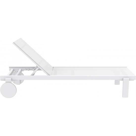 CASABLANCA ΞΑΠΛΩΣΤΡΑ WHITE/WHITE ΑΛΟΥΜ-ΠΟΛ/ΝΙΟΥ 74X190X31εκ.