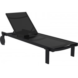 CASABLANCA ΞΑΠΛΩΣΤΡΑ BLACK/BLACK ΑΛΟΥΜ-ΠΟΛ/ΝΙΟΥ 74X190X31εκ.