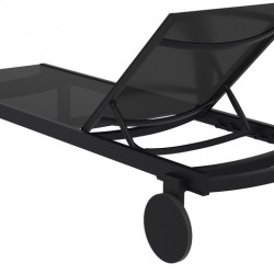 CASABLANCA ΞΑΠΛΩΣΤΡΑ BLACK/BLACK ΑΛΟΥΜ-ΠΟΛ/ΝΙΟΥ 74X190X31εκ.