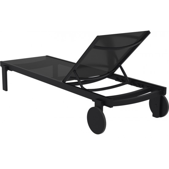 CASABLANCA ΞΑΠΛΩΣΤΡΑ BLACK/BLACK ΑΛΟΥΜ-ΠΟΛ/ΝΙΟΥ 190X74X31εκ.
