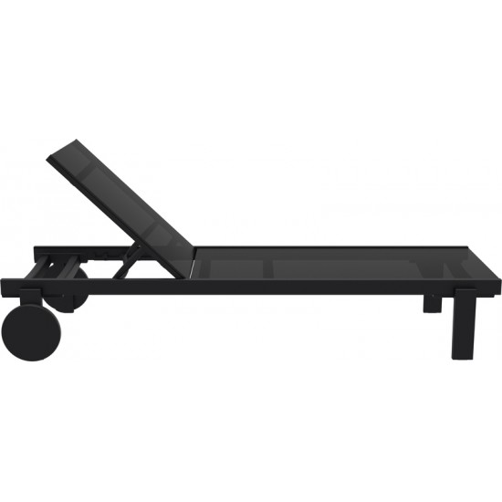 CASABLANCA ΞΑΠΛΩΣΤΡΑ BLACK/BLACK ΑΛΟΥΜ-ΠΟΛ/ΝΙΟΥ 190X74X31εκ.