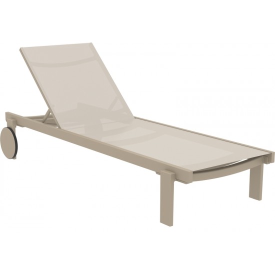 CASABLANCA ΞΑΠΛΩΣΤΡΑ TAUPE/TAUPE ΑΛΟΥΜ-ΠΟΛ/ΝΙΟΥ 190X74X31εκ.