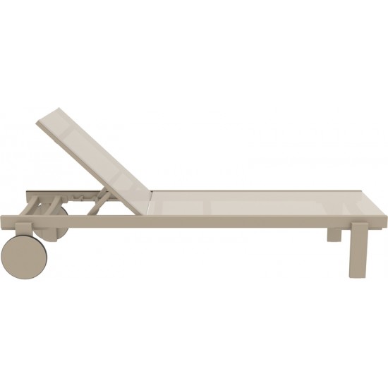 CASABLANCA ΞΑΠΛΩΣΤΡΑ TAUPE/TAUPE ΑΛΟΥΜ-ΠΟΛ/ΝΙΟΥ 190X74X31εκ.