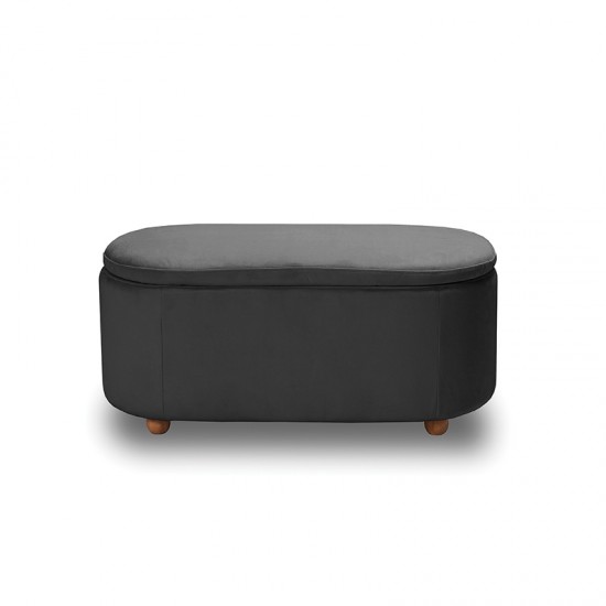 FOSTER ΣΚΑΜΠΟ VELVET GREY ΜΕ ΑΠΟΘ. ΧΩΡΟ 99Χ45X45εκ.