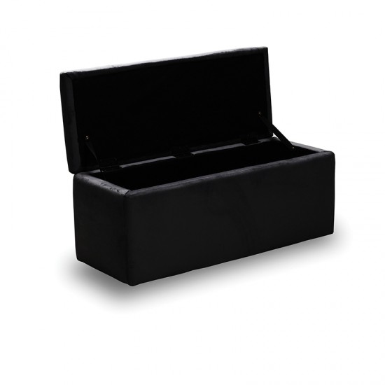 LIDO ΣΚΑΜΠΟ VELVET BLACK ΜΕ ΑΠΟΘ. ΧΩΡΟ 101X41X42εκ.