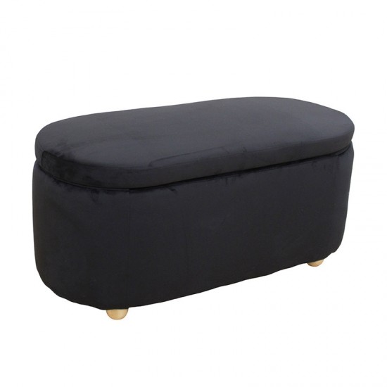 FOSTER ΣΚΑΜΠΟ VELVET BLACK ΜΕ ΑΠΟΘ. ΧΩΡΟ 99Χ45X45εκ.