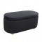 FOSTER ΣΚΑΜΠΟ VELVET BLACK ΜΕ ΑΠΟΘ. ΧΩΡΟ 99Χ45X45εκ.