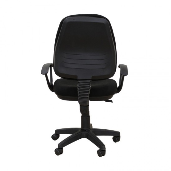 BS750 ΜΑΥΡΟ ΥΦΑΣΜΑ ΠΟΛΥΘΡΟΝΑ ΓΡΑΦΕΙΟΥ 64X56X41-90/51-98εκ.