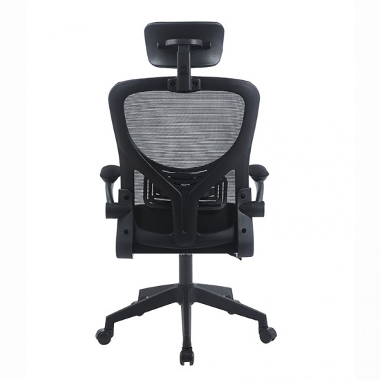 A9945 ΜΑΥΡO MESH ΠΟΛΥΘΡΟΝΑ ΓΡΑΦΕΙΟΥ 59X60X46-113/56-126εκ.