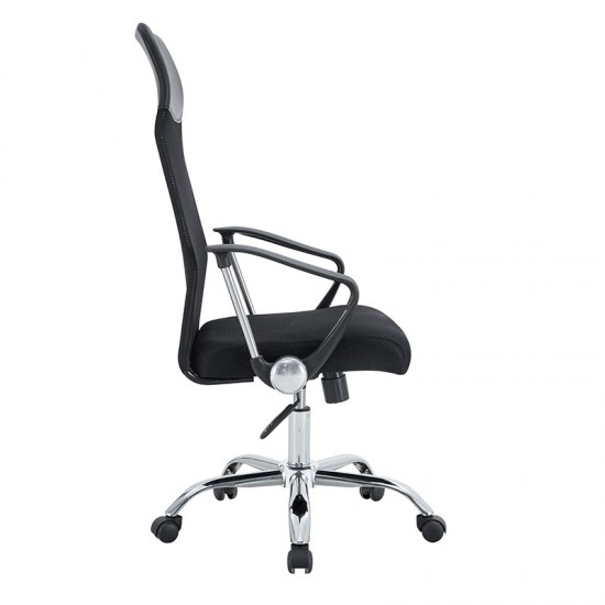 A9943 ΜΑΥΡΟ MESH ΠΟΛΥΘΡΟΝΑ ΓΡΑΦΕΙΟΥ 56X59X45-108/55-118εκ.