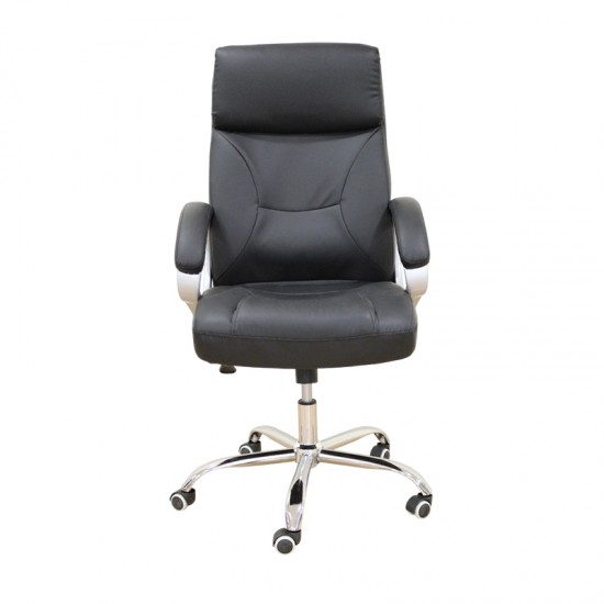 A9947 ΜΑΥΡO PU ΠΟΛΥΘΡΟΝΑ ΓΡΑΦΕΙΟΥ 62X76X50-110/60-120εκ.