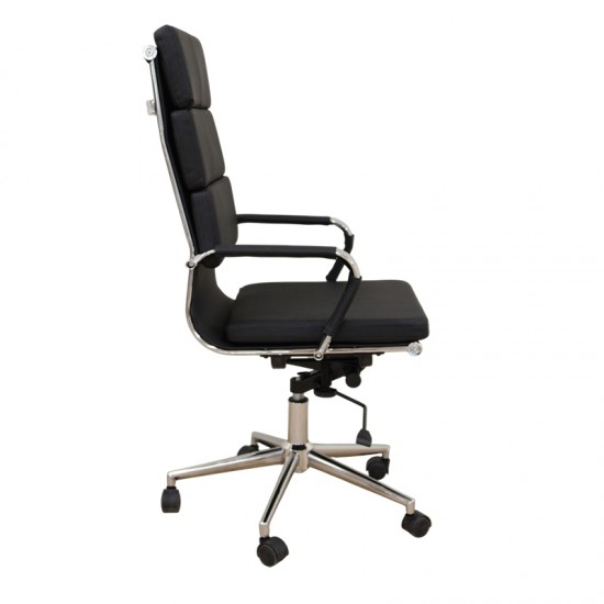 A9944 ΜΑΥΡΟ PU ΠΟΛΥΘΡΟΝΑ ΓΡΑΦΕΙΟΥ 55X60X51-115/61-125εκ.