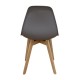 Καρέκλα Τραπεζαρίας Ξύλινη 4τμχ Loft Plus Γκρί PP 46x46x41-81εκ.