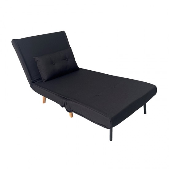 SARA BLACK ΥΦΑΣΜΑ ΠΟΛΥΘΡΟΝΑ/ΚΡΕΒΑΤΙ 75X80X84εκ.