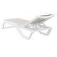 RIO PRO ΞΑΠΛΩΣΤΡΑ WHITE/TAUPE ΠΟΛ/ΝΙΟΥ 190X70X33εκ.