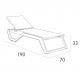 RIO PRO ΞΑΠΛΩΣΤΡΑ WHITE/TAUPE ΠΟΛ/ΝΙΟΥ 190X70X33εκ.