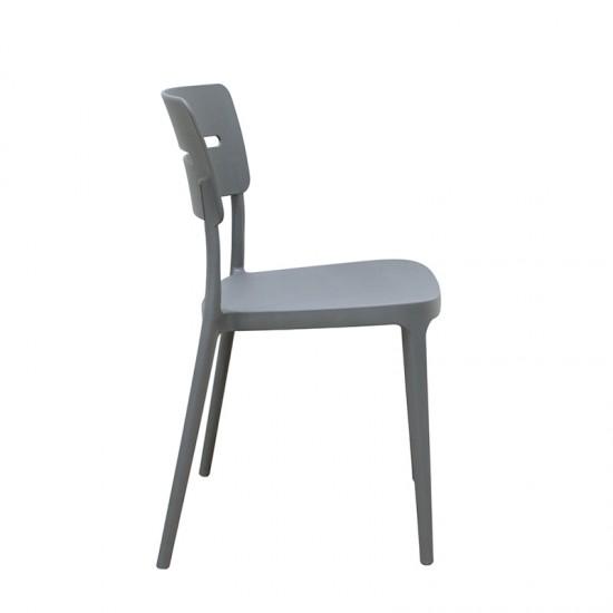 EMILY DARK GREY ΚΑΡΕΚΛΑ ΠΟΛ/ΝΙΟΥ 43.5X51X80εκ.