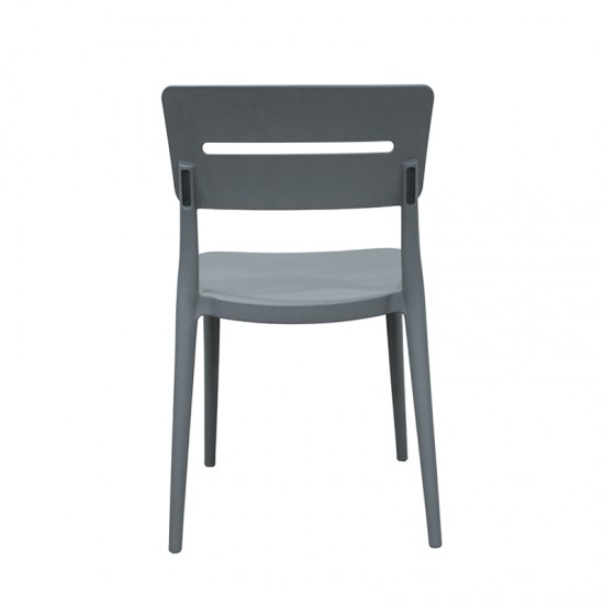 EMILY DARK GREY ΚΑΡΕΚΛΑ ΠΟΛ/ΝΙΟΥ 43.5X51X80εκ.