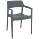 TULUM DARK GREY ΠΟΛΥΘΡΟΝΑ ΠΟΛ/ΝΙΟΥ 55X52X79εκ.